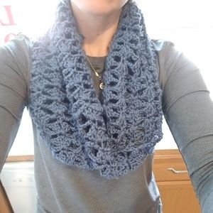 Handmade infinity knit scarf